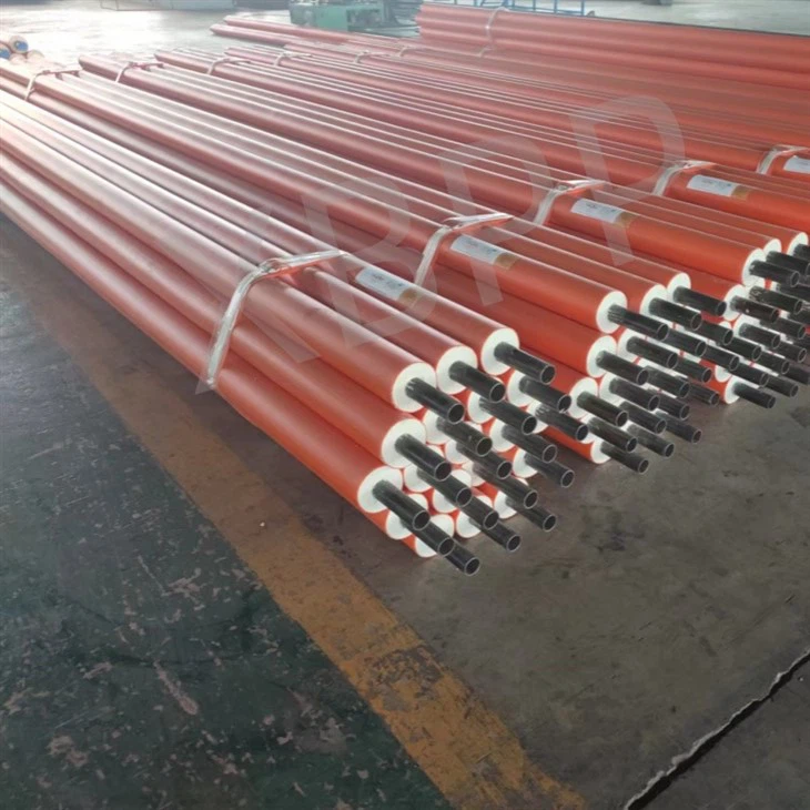 Orange Jacket Insulated Pipe